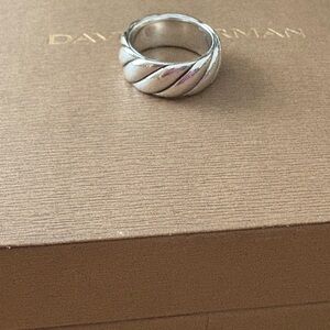 David Yurman Sculpted Cable Band Ring in Sterling Silver 9mm